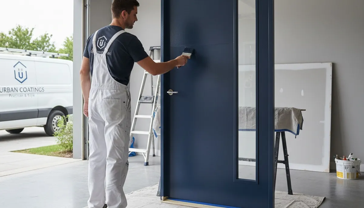 Professional door painting service in Greenville, NC by expert house painters for lasting curb appeal