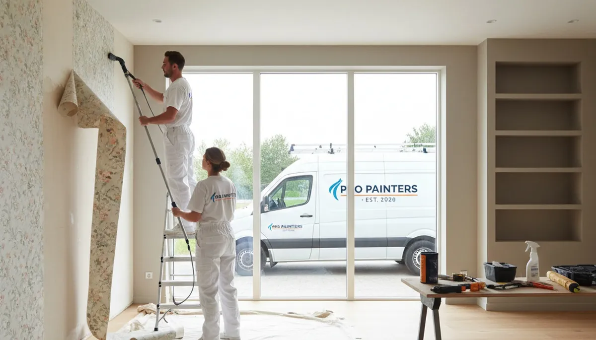 Professional wallpaper removal by expert house painters in Greenville, NC homes